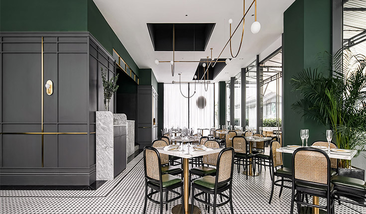 HILLSIDE西餐厅，呈现有形、充实、秩序的空间状态