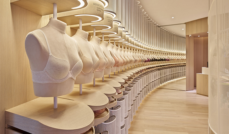 维珍尼品牌内衣店,创造出一个有机的“身体”