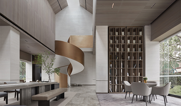 江南壹品售楼处，回应现代主义的自然与豁达