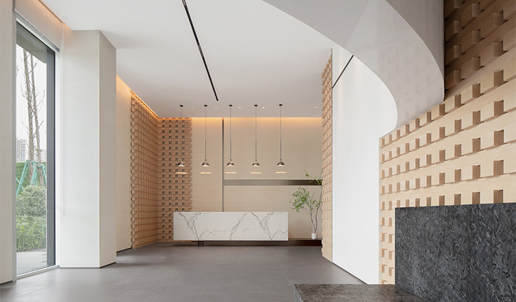 驿金科博翠山售楼部，为空间注入清爽鲜活