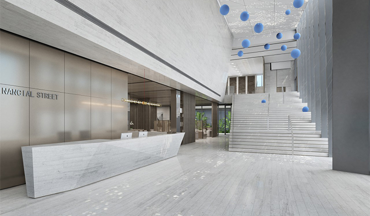 金融商务广场展示中心，回归以人为本的城市空间